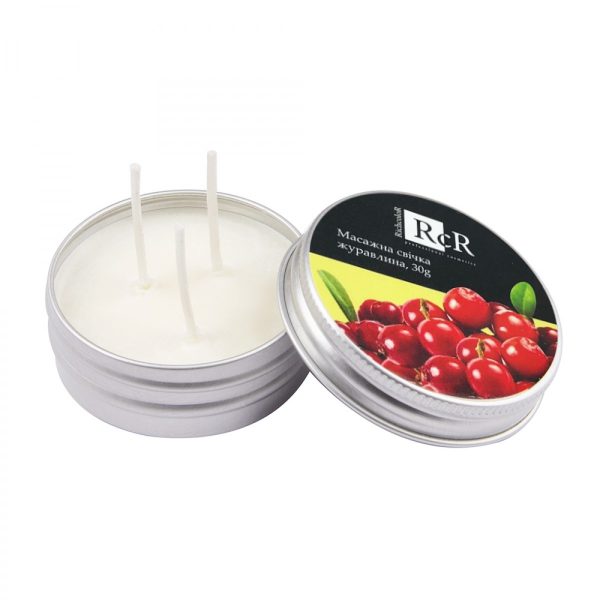 Richcolor  - Cranberry massage candle, 30 g - נר עיסוי חמוציות, 30 גרם