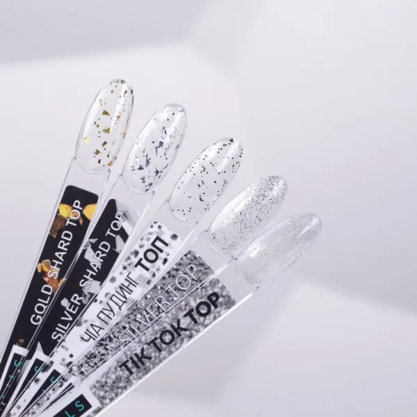 Kira Nails - No Wipe Top Gold Shard 6 ml - טופ חרס ללא נטרול 6 מל - Image 3