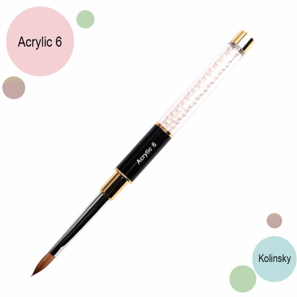 Kira Nails Acrylic 6 brush (Kolinsky) - מברשת אקריל קולינסקי 06