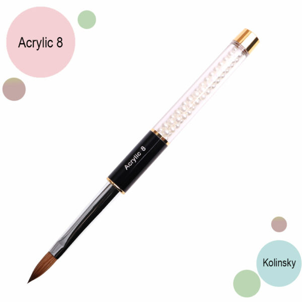 Kira Nails Acrylic 8 brush (Kolinsky) - מברשת אקריל קולינסקי 08