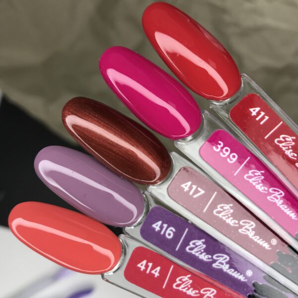 Elise Braun Gel polish  № 417, 10 ml - אליס בראון 417 - Image 3
