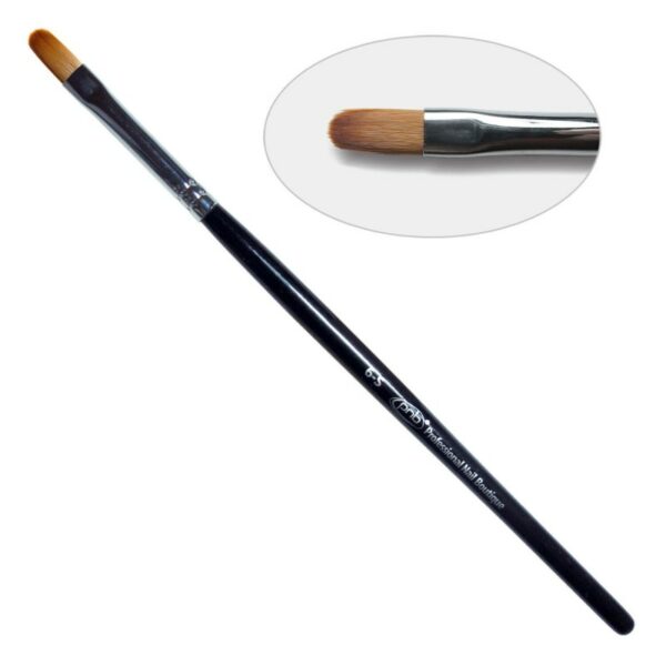 PNB - 2G. Gel brush oval 6-s PNB, nylon - (מברשת לג'ל אובלית (ניילון