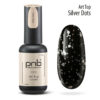 PNB - Art Top PNB, Silver Dots, No Wipe, 8 ml - טופ ארט נקודות כסף ללא נטרול