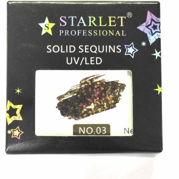 STARLET - solid sequins 5g - 03 - ג'ל ציור וקישוט גליטר פאייטים - Image 2