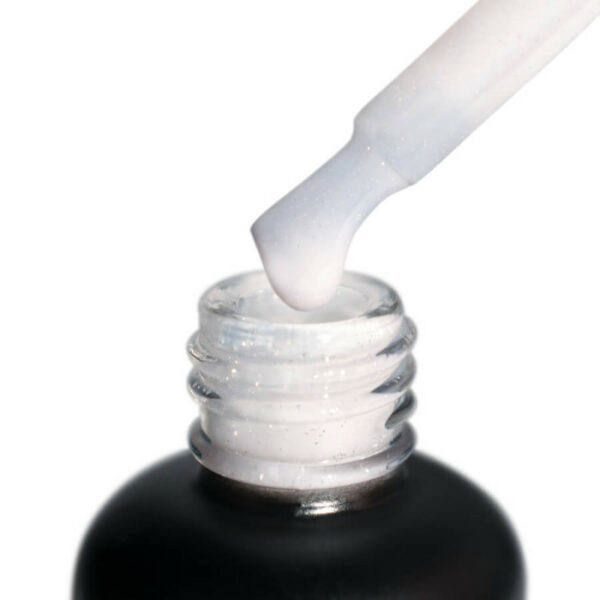 PNB - Reflective base for nails, milky / Crystal Base PNB, 8 ml - כאבר בייס פלאש קריסטל חלבי 8 מל - Image 2