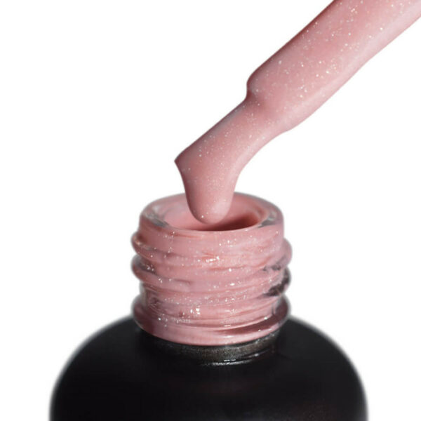 PNB - Reflective base for nails, pink / Crystal Base PNB, 8 ml - כאבר בייס פלאש קריסטל ורוד 8 מל - Image 2