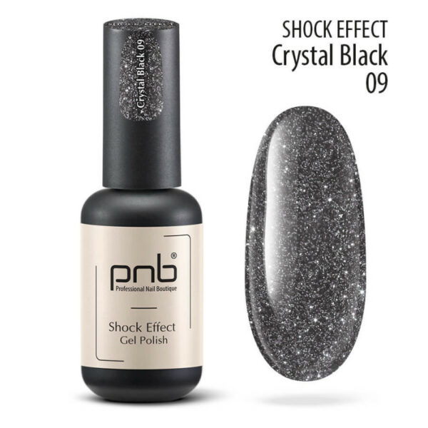 PNB - Гель лак 8ml - Shock Effect, Crystal black 09