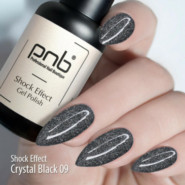 PNB - Гель лак 8ml - Shock Effect, Crystal black 09 - Image 3