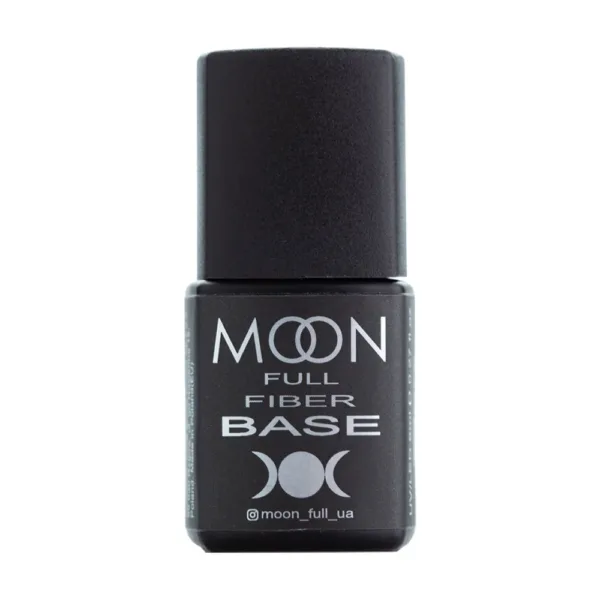MOON FULL - FIBER BASE FOR NAILS WITH NYLON FIBERS, 8 ML - בייס עם סיבים לחיזוק הציפורן 8 מל