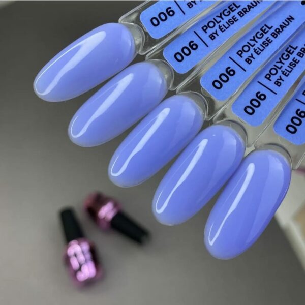 Elise braun - Liquid poly gel no. 006 blue lavender bottel 15 ml - 006 - ג'ל בנייה פוליג'ל נוזלי בבקבוק 15 מל - Image 2
