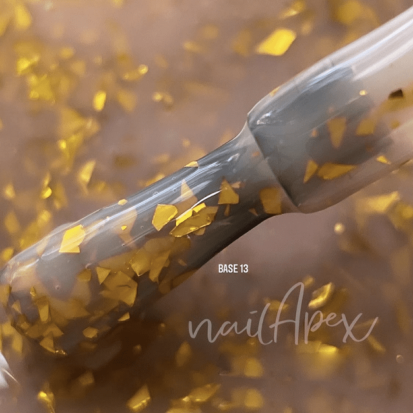 NAILAPEX - French base POTAL №13, 15 ml beige with gold - כאבר בייס פרנץ' פוטל 13 - Image 2