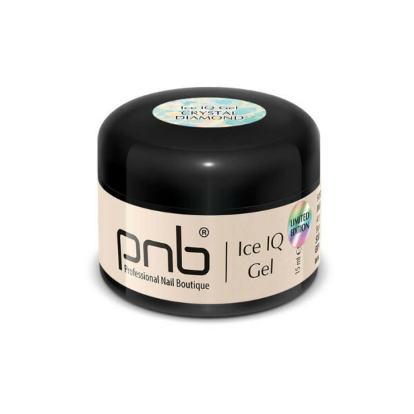 PNB - Ice IQ Gel, Crystal Diamond, 15 ml - IQ - אי קיו - ג'ל בנייה 15 מל קריסטל יהלומים - Image 2