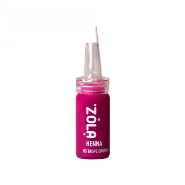 ZOLA - Henna for eyebrows / 03 taupe brown / LARGE, 10 g - 'צבע חינה לגבות 03 חום חום 10 גר