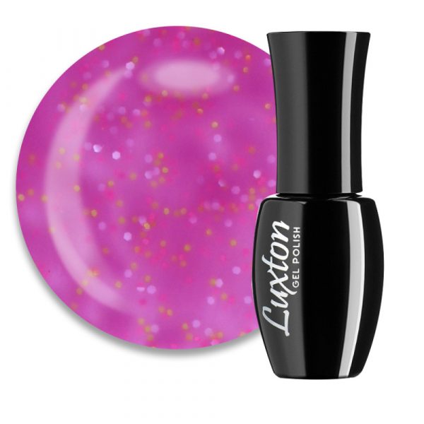 LUXTON - COVER BASE WITH CONFETTI SMOOTHIE pink-purple with confetti No, 10. 10ml - כאבר בייס קונפטי 10 מל, 10