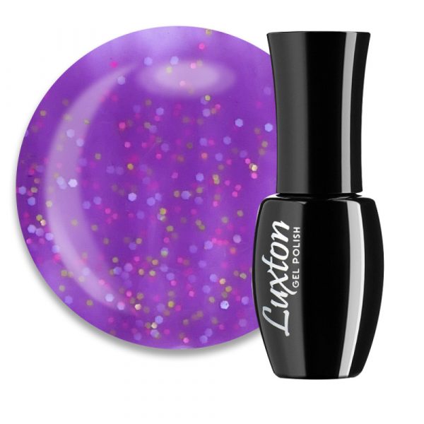 LUXTON - COVER BASE WITH CONFETTI SMOOTHIE purple with confetti No, 11. 10ml - כאבר בייס קונפטי 10 מל, 11