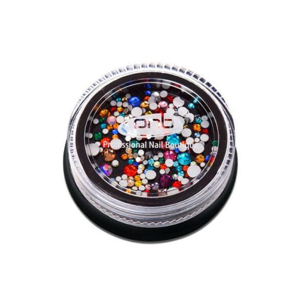 PNB rhinestones multi-colored, mix sizes, glass - אבנים לקישוט רב צבעוניות, מיקס גדלים, זכוכית