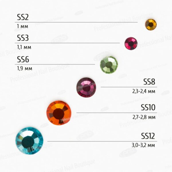 PNB rhinestones multi-colored, mix sizes, glass - אבנים לקישוט רב צבעוניות, מיקס גדלים, זכוכית - Image 4