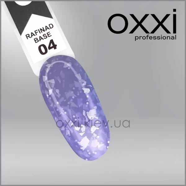 Камуфлююча база Rafinad Base Oxxi Professional 4, фіолетва з поталлю, 15мл