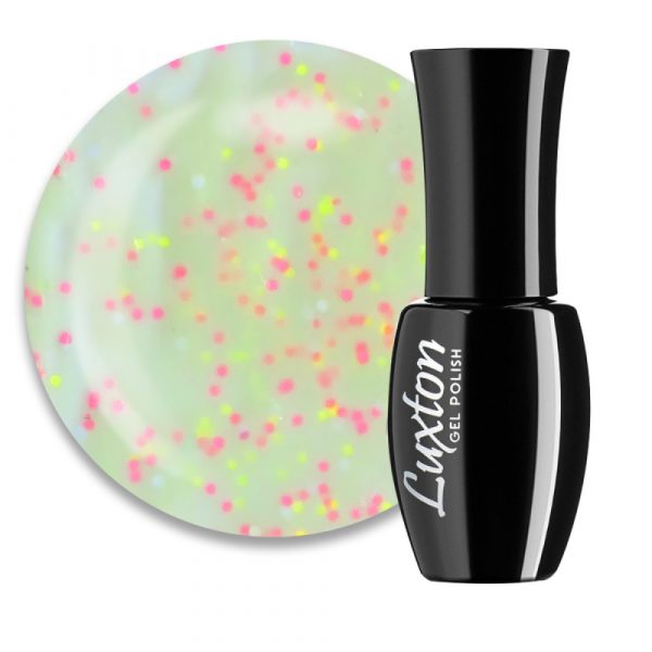 LUXTON - COVER BASE WITH CONFETTI SMOOTHIE marshmallow-yellow with confetti No, 5. 10ml - כאבר בייס קונפטי 10 מל, 05