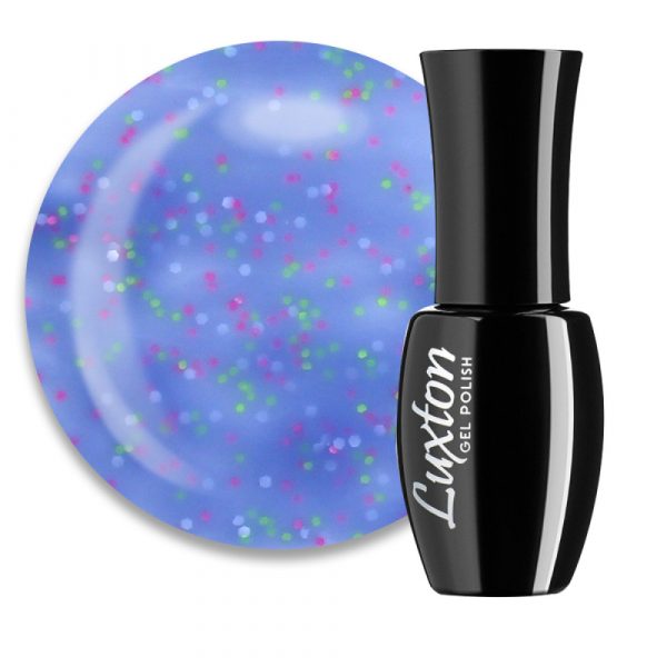 LUXTON - COVER BASE WITH CONFETTI SMOOTHIE blue with confetti No, 7. 10ml - כאבר בייס קונפטי 10 מל, 07