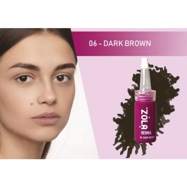 ZOLA - Henna for eyebrows / 06 dark brown / 5 g - 'צבע חינה לגבות 06 חום כהה 5 גר