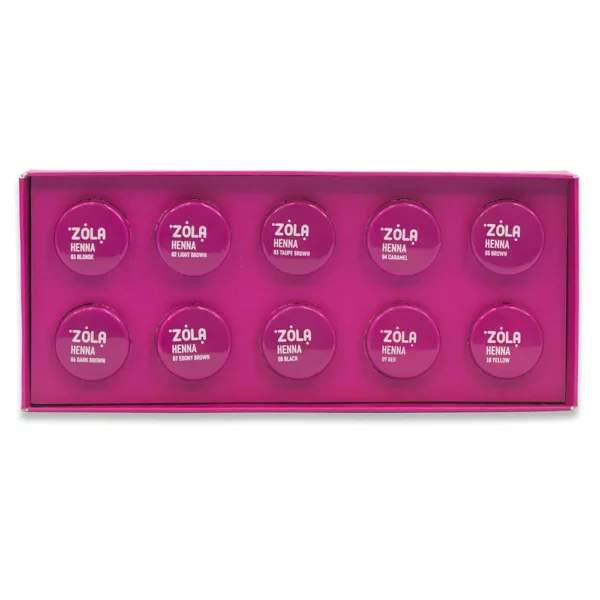 Zola Henna Henna Full Set 10 pcs 2.5 g -  סט 10 צבעים לגבות 2.5 גרם 10 יחידות - Image 2