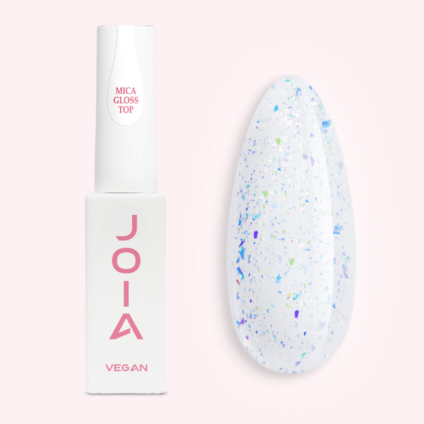 JOIA vegan - Топ для гель-лаку Mica Gloss Top No Wipe, глянцевий 8 ml