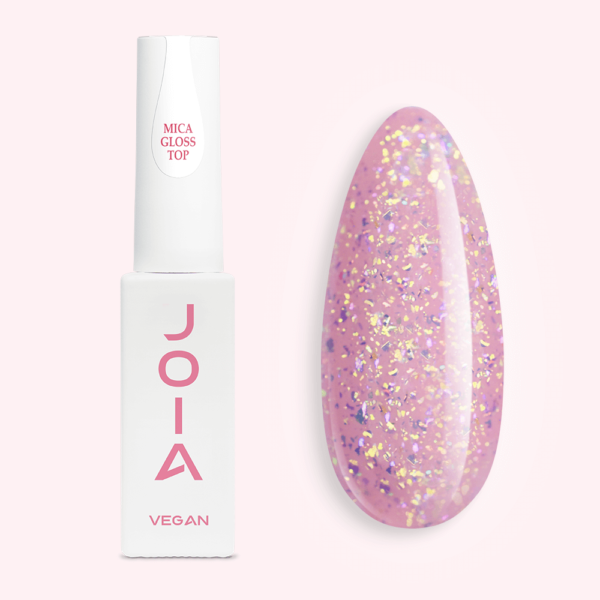 JOIA vegan - Топ для гель-лаку Mica Gloss Top No Wipe, глянцевий 8 ml - Image 3