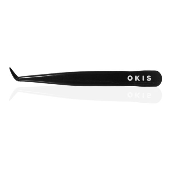 OKIS BROW - Curved eyebrow tweezers - פינצטה לגבות מעוקלות