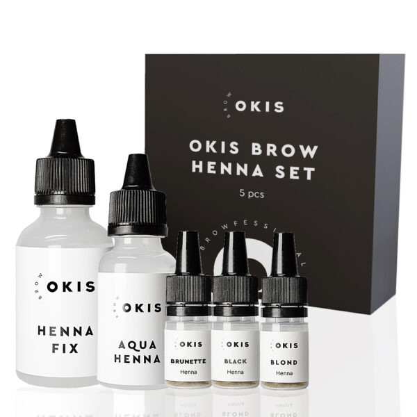 OKIS BROW - Henna Set 5 pcs - צבע חינה לגבות סט 5 יחידות