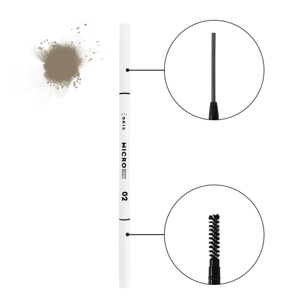 OKIS BROW - Powder pencil for eyebrows Cold Blond 02, 0.5 g - עיפרון אבקה לגבות צבע בלונד קר 02 - Image 2