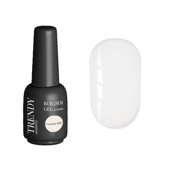 TRENDY - Builder Gel in a bottle Coconut Milk 15 ml - ג'ל בנייה בקבוק 15 מל צבע שקוף חלבי