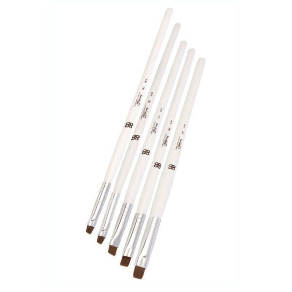 TRENDY - Set of flat brushes, 5 pcs - סט 5 מברשות שטוחות