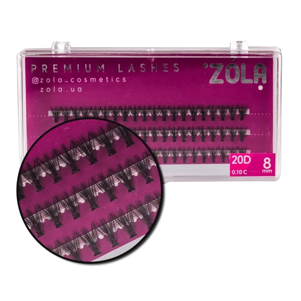 Zola - LASHES-BUNDLES 20D (8 MM) - חבילות ריסים 20D (8 מ"מ)