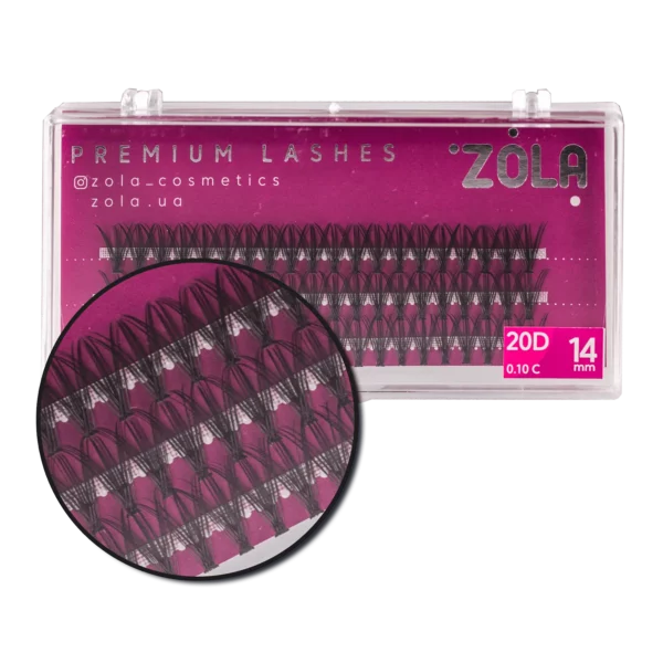 Zola - LASHES-BUNDLES 20D (14 MM) - חבילות ריסים 20D (14 מ"מ)