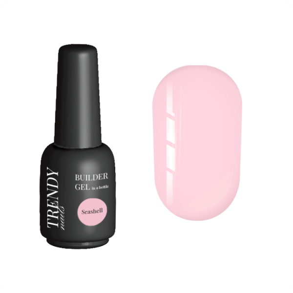 TRENDY - Builder Gel in a bottle Seashell 15 ml - ג'ל בנייה בקבוק 15 מל צבע ורוד חלבי עדין