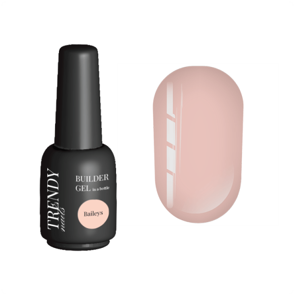TRENDY - Builder Gel in a bottle Baileys 15 ml - ג'ל בנייה בקבוק 15 מל פודרה-בז' עדין
