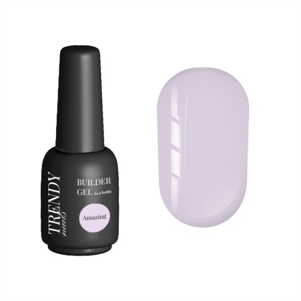 TRENDY - Builder Gel in a bottle Amazing 15 ml - ג'ל בנייה בקבוק 15 מל צבע לבנדר פסטל