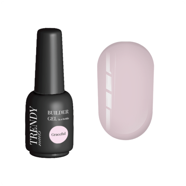 TRENDY - Builder Gel in a bottle Graceful 15 ml - ג'ל בנייה בקבוק 15 מל צבע ורוד קר
