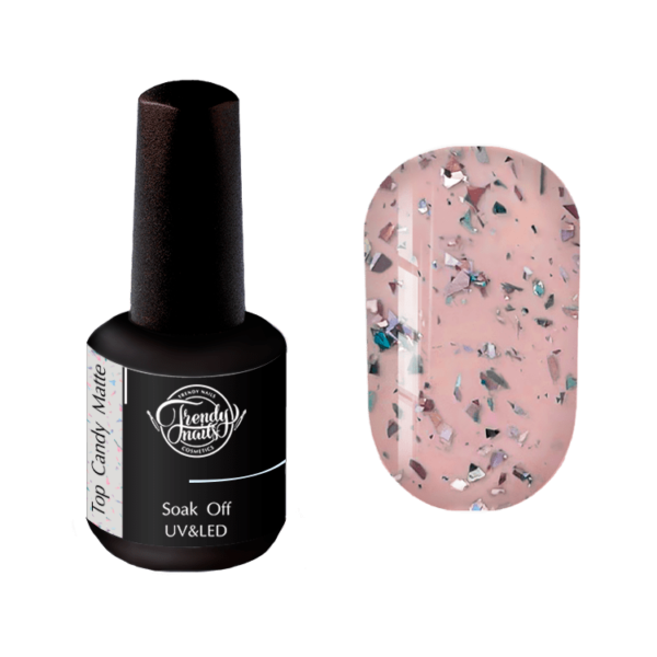 TRENDY - Candy Top Matte 15 ml - טופ מט סוכריה ללא נטרול 15 מל