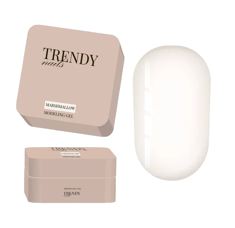 TRENDY - Modeling Gel Marshmallow 30 g - ג'ל בנייה מודלינג 30 מל צבע שקוף עדין