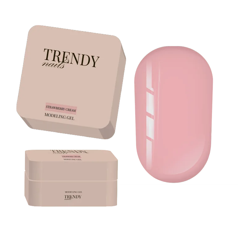 TRENDY - Modeling Gel Strawberry Cream 30 g - ג'ל בנייה מודלינג 30 מל צבע אפרסק חלבי