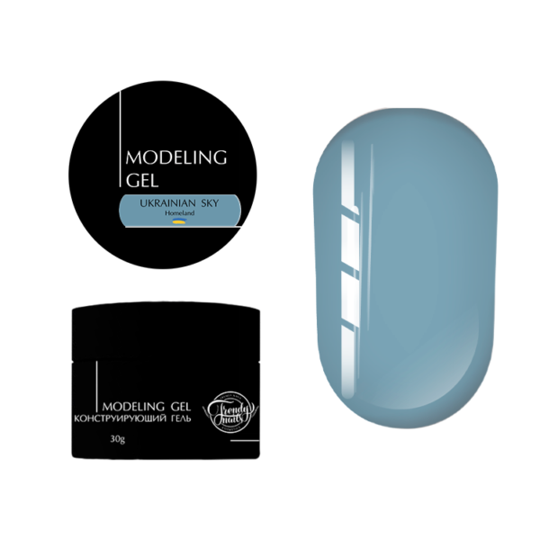 TRENDY - Modeling Gel Ukrainian Sky 30 g - ג'ל בנייה מודלינג 30 מל צבע כחול עמוק