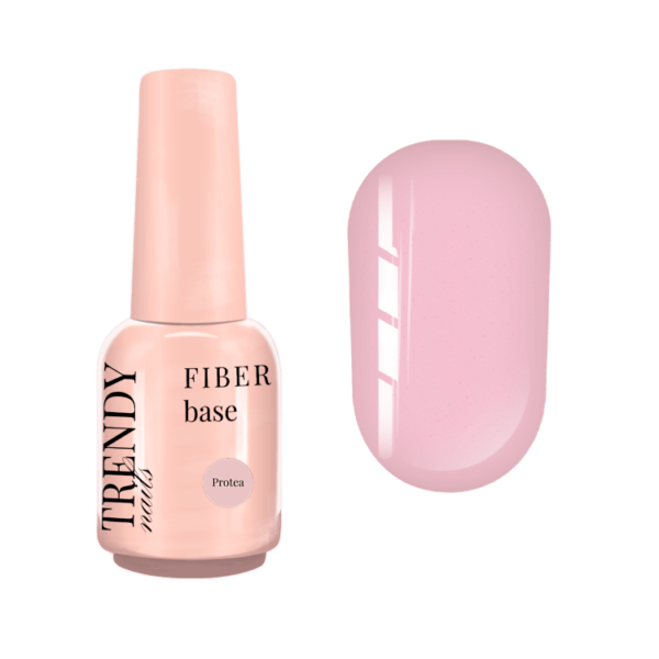 TRENDY - Fiber Base Protea 15 ml - בייס כאבר עם סיבים חלום 15 מ'ל ורוד מעושן