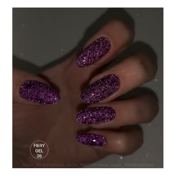 Saga - Гель-лак світловідбивний Fiery Gel №26, 9 мл - Image 2