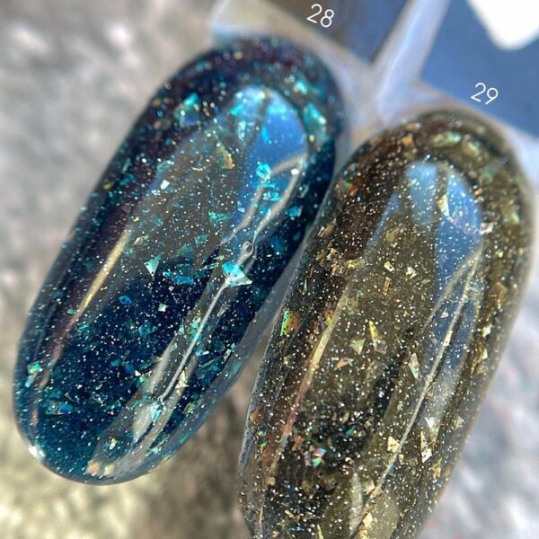 Saga - Гель-лак світловідбивний Fiery Gel №28, 9 мл - Image 2