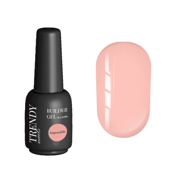 TRENDY - Builder Gel in a bottle Impossible 15 ml - ג'ל בנייה בקבוק 15 מל צבע אפרסק פודרה