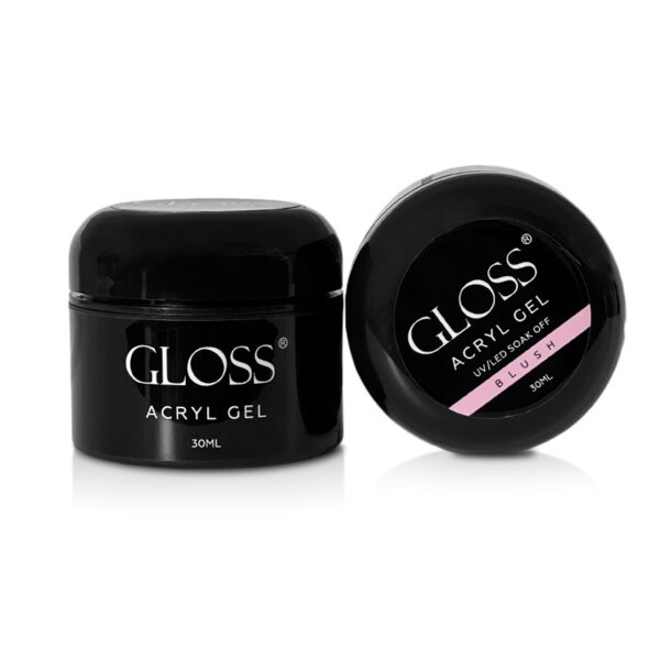 GLOSS - Acrylic gel Blush (pink) in a jar, 30 ml - ג'ל בנייה אקרילי סומק (ורוד) בצנצנת, 30 מ"ל