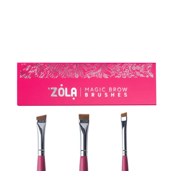 ZOLA - Zola Magic Brow Brush Set For Eyebrow Tinting, pink - סט מברשת גבות של זולה מג'יק לצביעת גבות