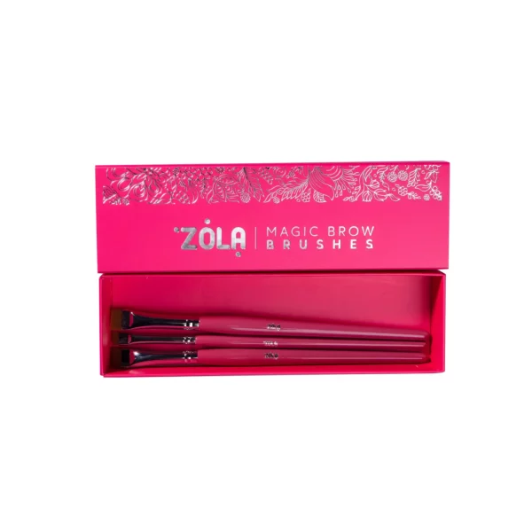 ZOLA - Zola Magic Brow Brush Set For Eyebrow Tinting, pink - סט מברשת גבות של זולה מג'יק לצביעת גבות - Image 2